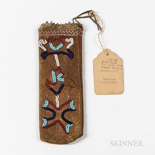 Athabascan Beaded Hide Pouch
