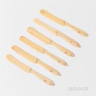 Six Eskimo Butter Knives