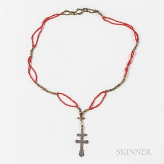 Southwest Silver Cross Necklace