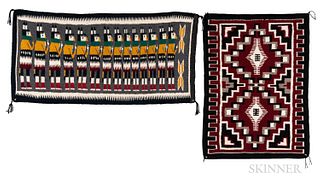 Two Small Contemporary Navajo Rugs