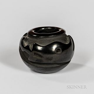 Miniature Santa Clara Blackware Jar