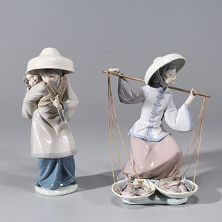 Pair of Lladro Porcelain Figures