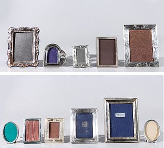 Group of Eleven Sterling Silver & Other Metal Frames