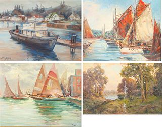 Grouping of Four Oil Paintings
