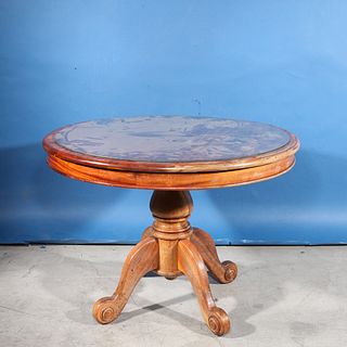 Vintage American Glass-Topped Table