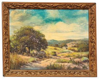 Loveta Strickland (American, 20th Century), Hill Country Landscape.