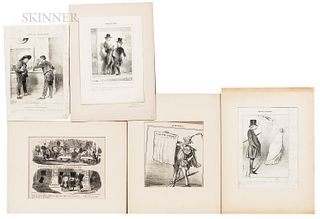 Honoré Daumier (French, 1808-1879), Nine Lithographs.