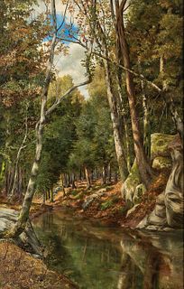 Francis Thayer (American, 19th/20th Century), Woodland Pool.