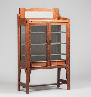 Come-Packt Furniture Co Two-Door China Cabinet c1910