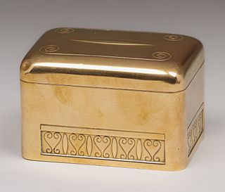 German Arts & Crafts Brass Box c1905