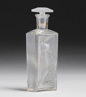 Lalique Figural Glass Bottle