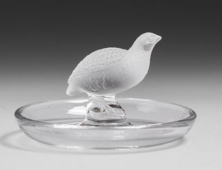 Lalique Art Glass Dove Ring Dish