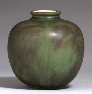 Rare William Bragdon Green Porcelain Bulbous Vase 1927