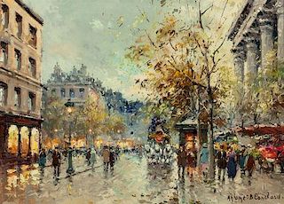 Antoine Blanchard (French, 1910-1988) Place de la Madeleine Oil on canvas