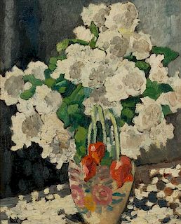 Louis Valtat (French, 1869-1952) Roses de Noël et tulipes, 1930 oil on can