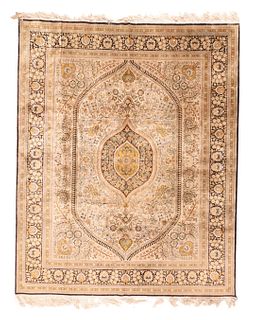 Fine Persian Silk Qum Rug, 8’1” x 10’0”