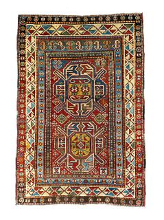 Antique Kazak Rug, 4’ x 5’10”