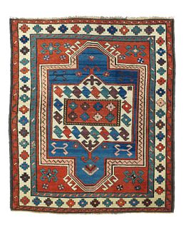 Antique Kazak Rug, 3’5” x 3’11”
