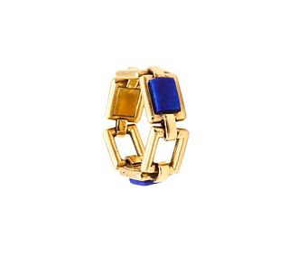 French flexible 18k & Lapis-lazuli Ring