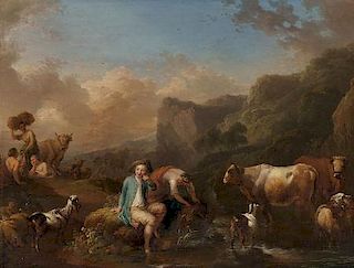 Christian Wilhelm Ernst Dietrich (German, 1712-1774) An Italianate Landscape