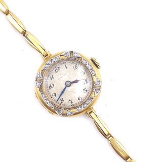 1930 Diamonds & 18k Gold Ladies Wristwatch
