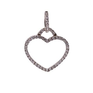 Diamond & 18k Gold heart Pendant / Charm