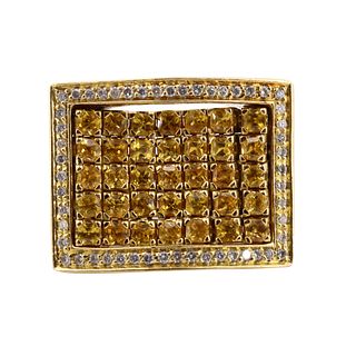 Robotti Sapphires, Diamonds mesh 18k gold Ring