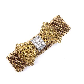 French Cous Cous Retro Diamonds & 18k Gold Bracelet