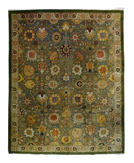 Antique Tabriz Rug, 9’7” x 11’11”