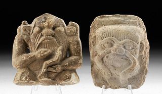 2 Pottery Figures of Deities - Mesopotamian & Egyptian