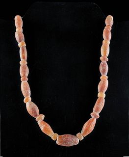 Fine Roman Carnelian Bead Necklace - Wearable