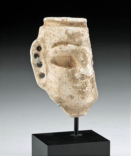 Mesopotamian Frit Head Fragment of a Worshipper