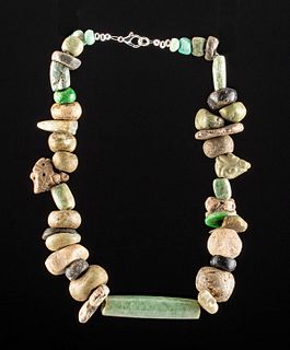 Guerrero Mezcala Stone / Jade Bead Necklace