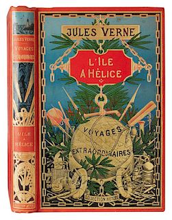 A RARE EARLY ILLUSTRATED VOLUME OF L'ILE A HELICE BY JULES VERNE, 1903