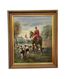 Fox Hunting with Hounds Original by Raymond