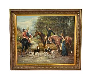 Fox Hunting with Hounds Original by Raymond