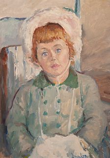 RONALD OSSORY DUNLOP (Dublin, 1894 - 1973). 
"Portrait." 
Oil on canvas.