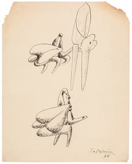 BENJAMÍN PALENCIA (Barrax, Albacete, 1894 - Madrid, 1980). 
"Surrealist Figures", 1934. 
Ink on paper.