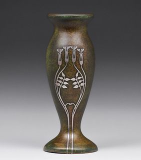 Heintz Sterling on Bronze #3740 Vase c1915