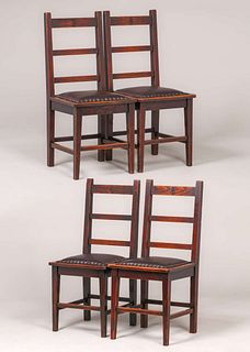 Set of 4 Roycroft Dining Chairs c1905