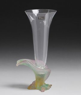 Daum France Art Glass Cala Lilly Vase c1950s