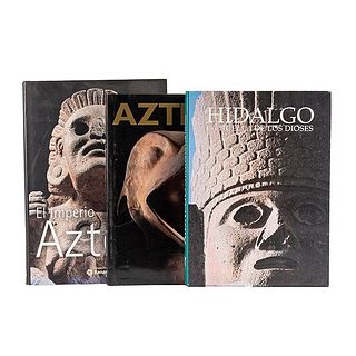 Libros sobre Civilizaciones. Aztecas / El Imperio Azteca / Hidalgo la Huella de los Dioses. Piezas: 3.