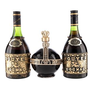 Lote de Licor y Cognac. Chambord. Liqueur. Royale. Rouyer. Cognac. En presentaciones de 750 ml. Total de piezas: 3.