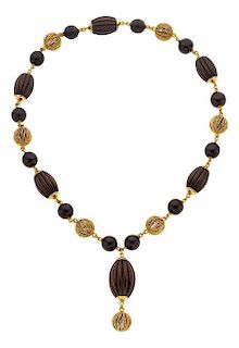 Wood, Gold Necklace, Van Cleef & Arpels