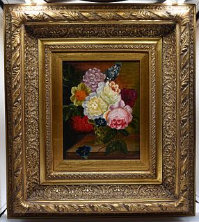 Peter Noel - Oil on Canvas "Antique Floral Bouquet III"