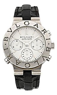 Bvlgari Gentleman's Platinum, White Gold, Rattrapante Diagono Automatic Chronograph Watch