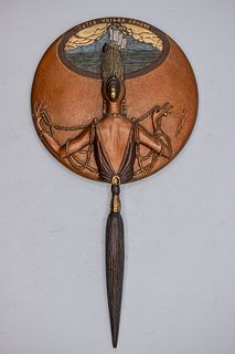 Erte - Bronze Object d' Arte Hand Mirror "All Sails Up"