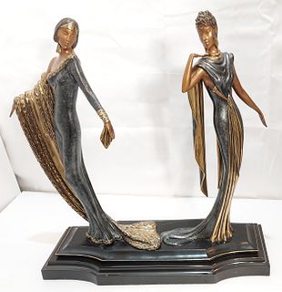 Erte - Bronze Sculpture - "Duetto" LE #26/500