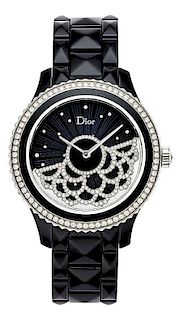 Dior VIII Grand Bal Dentelle Lady's Diamond, Ceramic, Stainless Steel Automatic Wristwatch