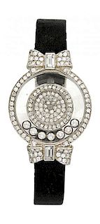 Chopard Lady's Diamond, White Gold Happy Diamonds Icons Watch